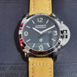 Best Quality Replica Panerai Luminor Black Face Bronw Band Watch